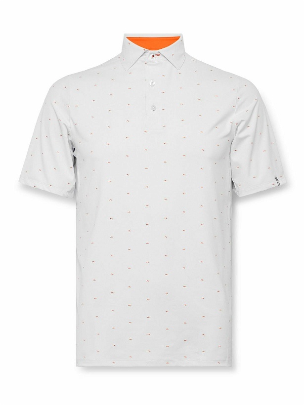 Photo: Kjus Golf - Printed Stretch-Jersey Golf Polo Shirt - White