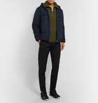 Moncler - Webbing-Trimmed Shell Hooded Down Jacket - Men - Navy