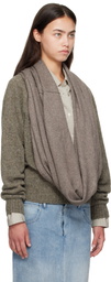 Bless Brown Waterfall Har Sweater