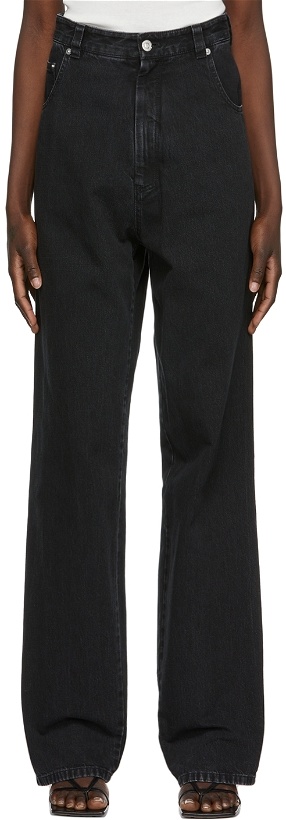Photo: Kwaidan Editions SSENSE Exclusive Black Denim Wide-Leg Jeans