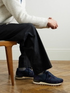 Mr P. - Carlos Suede and Mesh Sneakers - Blue