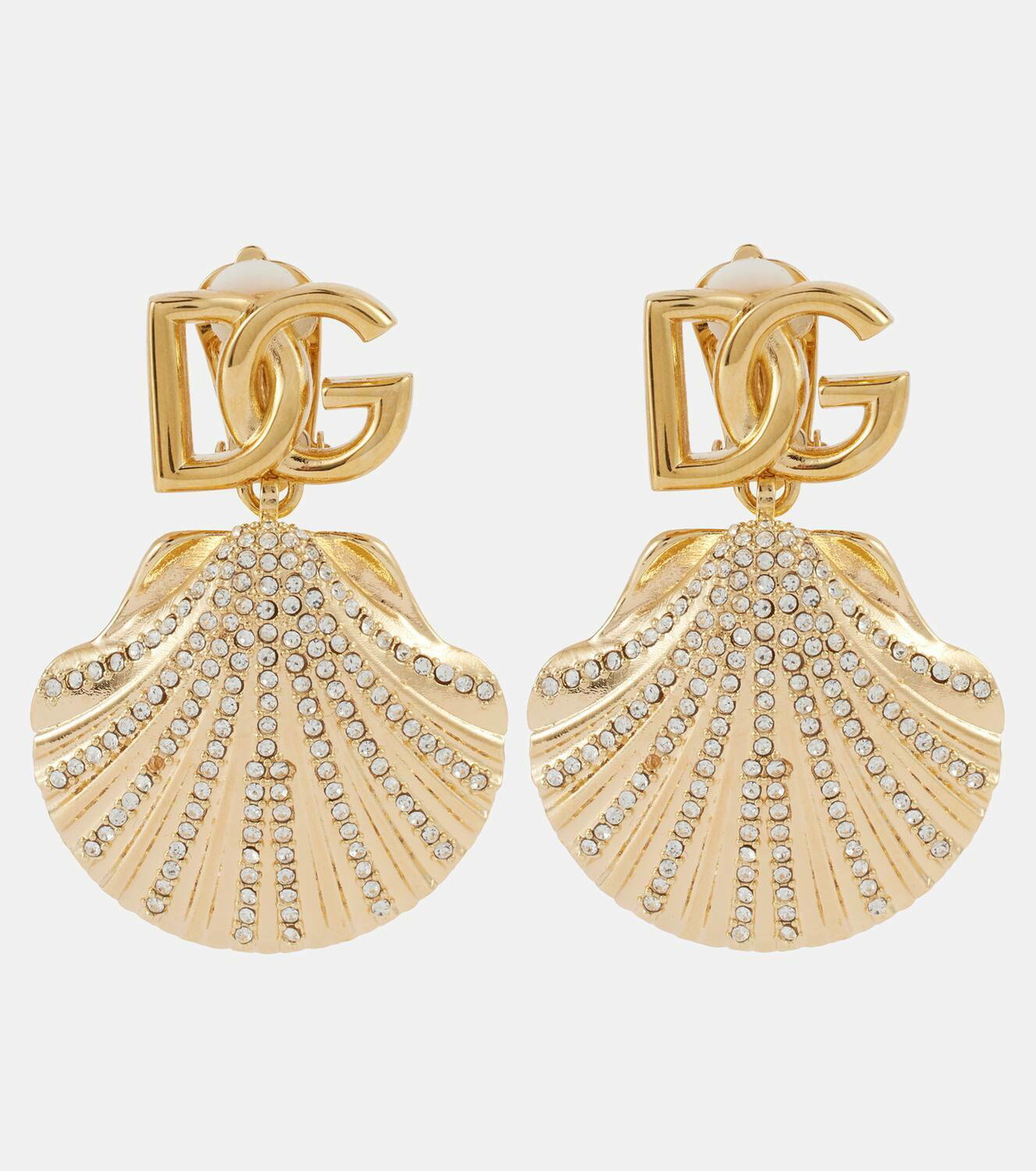 【Dolce&Gabbana】 DGクリスタル-embellishedドロップイヤリング DOLCE & GABBANA】DGクリスタル装飾ドロップイヤリング (Dolce