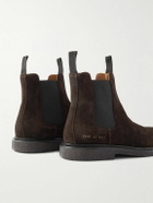 Common Projects - Waxed-Suede Chelsea Boots - Brown