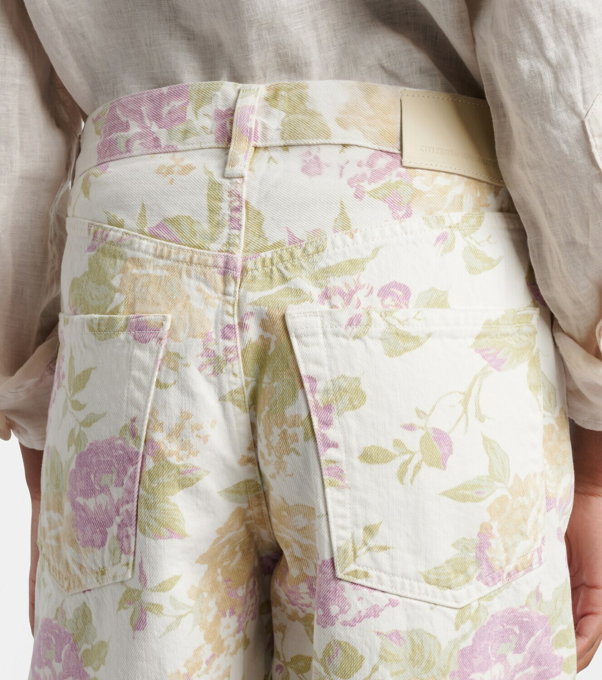 Citizens of Humanity Ayla floral denim Bermuda shorts