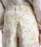 Citizens of Humanity Ayla floral denim Bermuda shorts