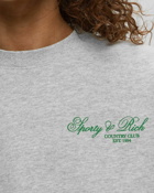 Sporty & Rich Villa Crewneck Grey - Mens - Sweatshirts