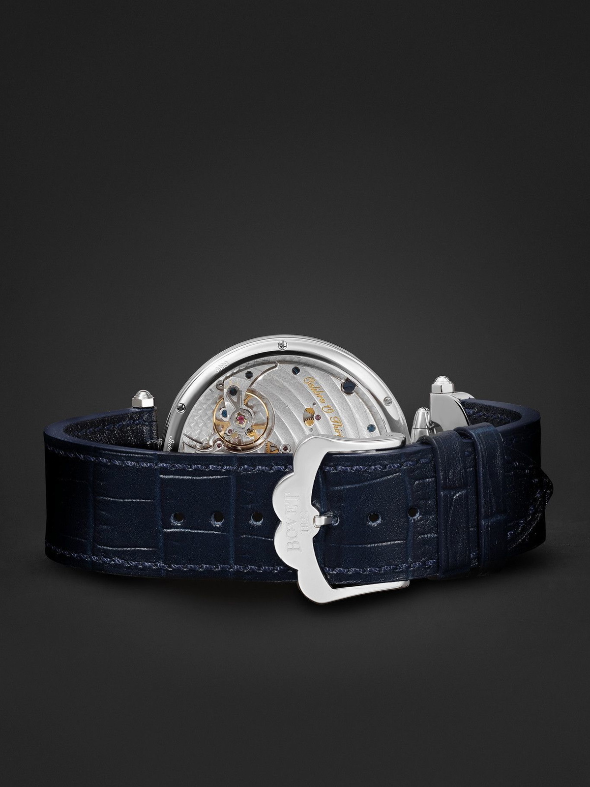 BOVET - 19Thirty Fleurier Hand-Wound 42mm Stainless Steel and Leather Watch, Ref. No. NTS0004
