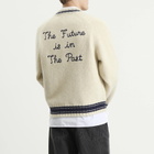 Human Made Men's Zip-Up Knit Cardigan in White
