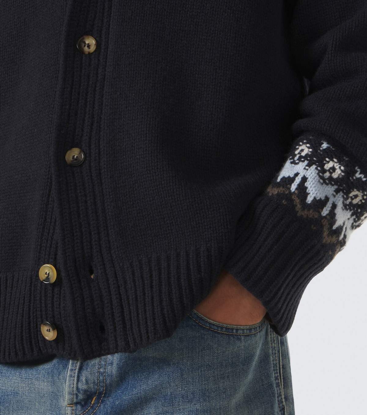 Arch4 Mr Frostvale Fair Isle cashmere cardigan