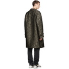 Adaptation Black and Beige Leopard Vintage Trench Coat