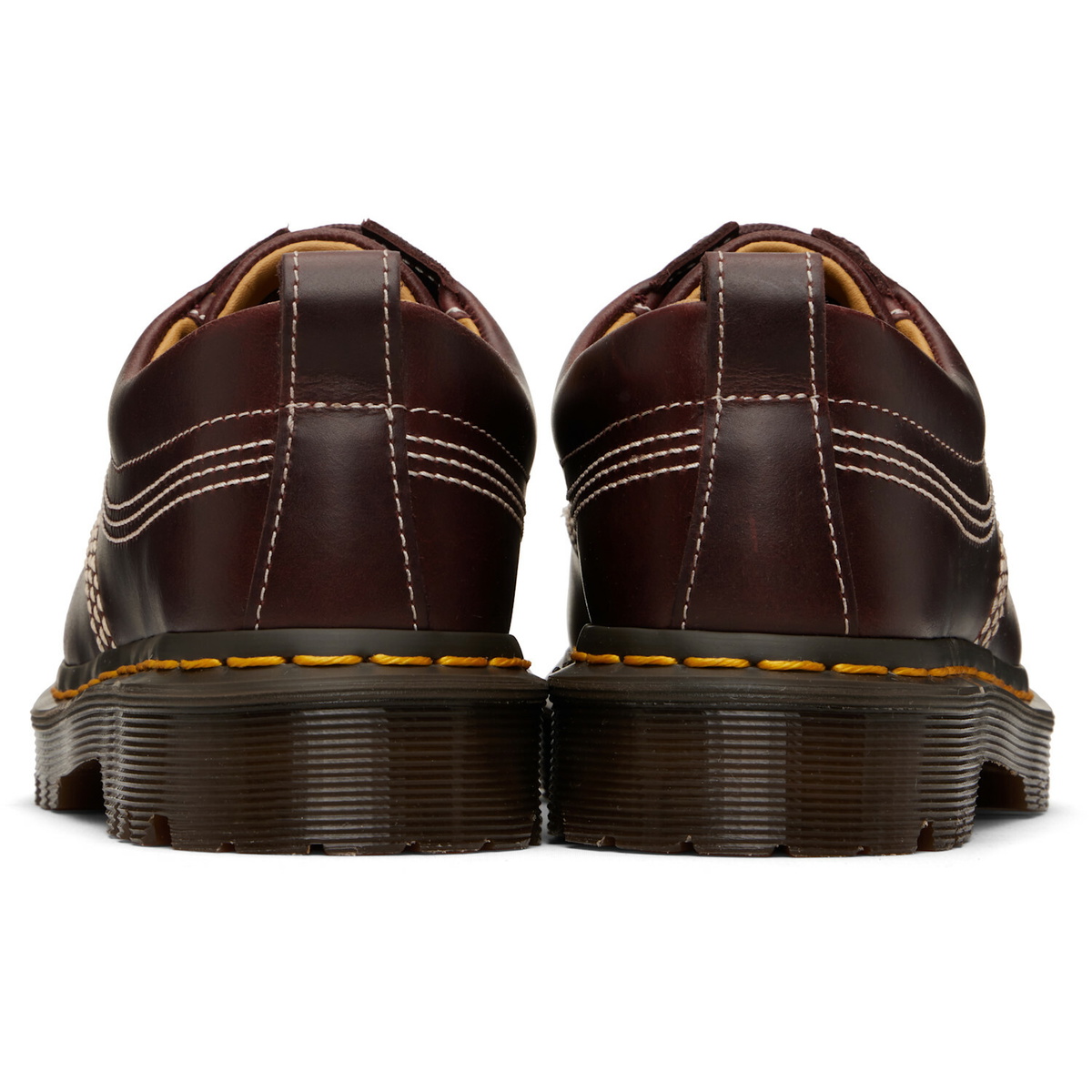Dr. Martens Burgundy Lowell Leather Moc Toe Derbys