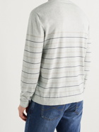 Brunello Cucinelli - Striped Cotton Sweater - Neutrals