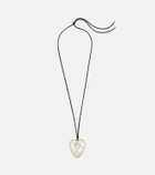 Jennifer Fisher 14kt gold-plated and leather necklace with quartz