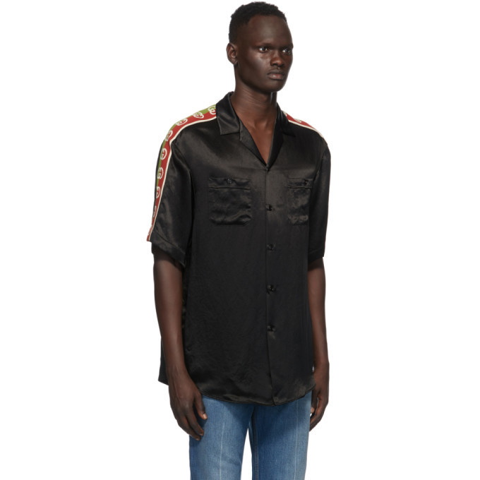 Gucci Black Satin Bowling Shirt – BlackSkinny