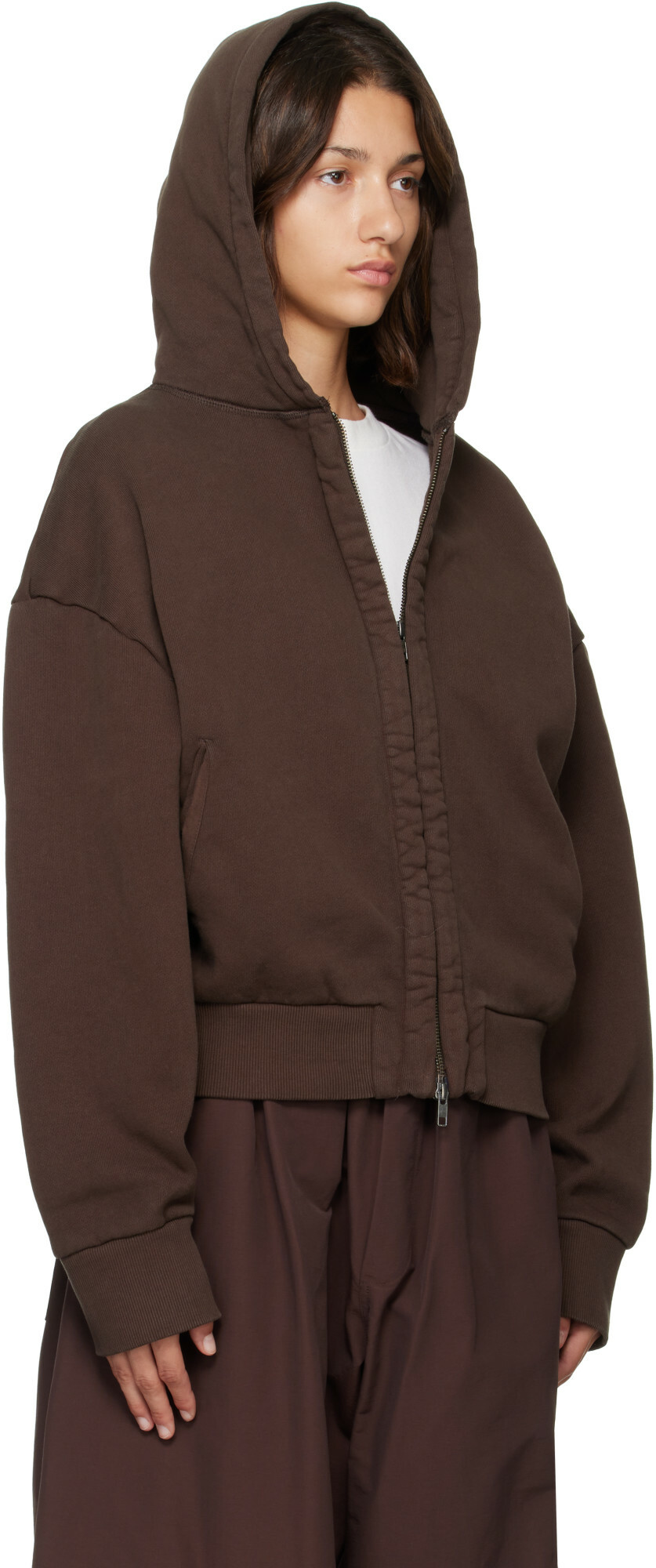Entire Studios Brown Thermal Hoodie