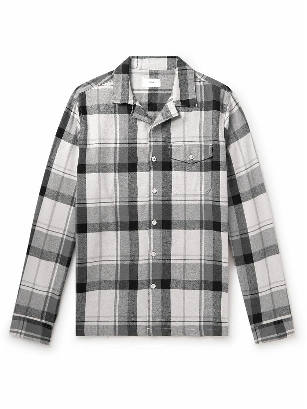 Photo: Onia - Camp-Collar Checked Cotton-Flannel Overshirt - Gray