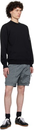 Stone Island Black Cotton Fleece Sweatshirt