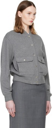 MACKAGE Grey JUNIPER-K Brushed Knit Bomber Jacket