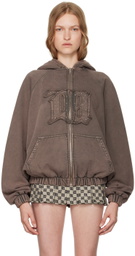 MISBHV Brown Zipped Hoodie