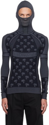 Palm Angels Black Base Layer Ski Turtleneck