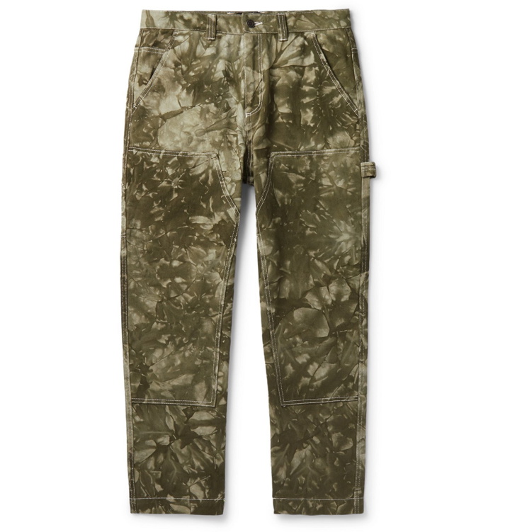 Photo: Stüssy - Printed Cotton-Twill Trousers - Green