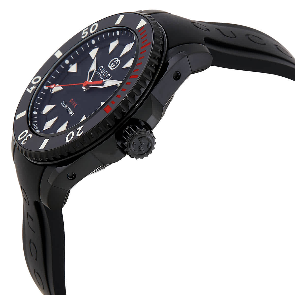 Gucci Dive Automatic Black Dial Mens Watch YA136361