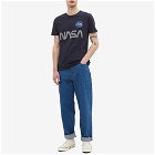 Alpha Industries Men's NASA Reflective T-Shirt in Rep Blue
