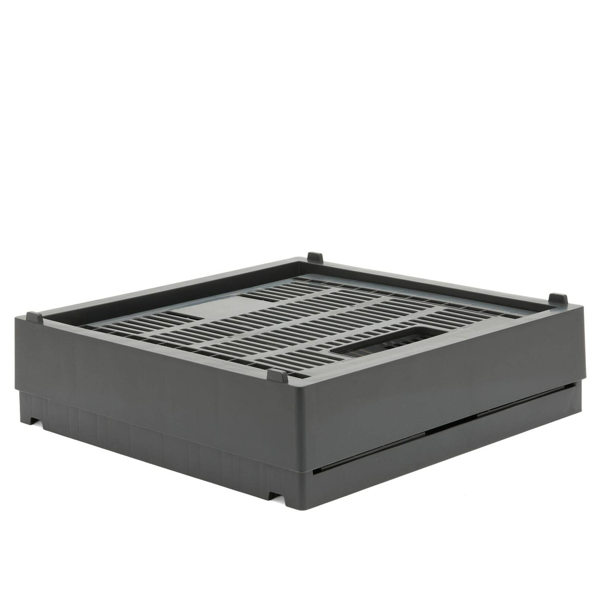 HAY Cube Recycled Colour Crate in Charcoal 