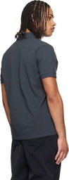 Moncler Gray 'Matt Black' Logo Short Sleeve Polo