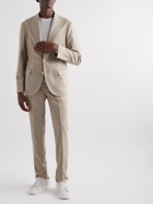 Brunello Cucinelli - Straight-Leg Pleated Wool Suit Trousers - Neutrals