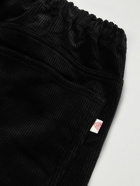 Danton - Straight-Leg Belted Cotton-Corduroy Trousers - Black