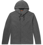 Barena - Mélange Stretch-Jersey Hooded Cardigan - Gray