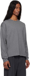 YLÈVE Gray Gas Singeing Cotton T-shirt