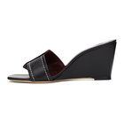 Staud Black Sylvie Wedge Sandals