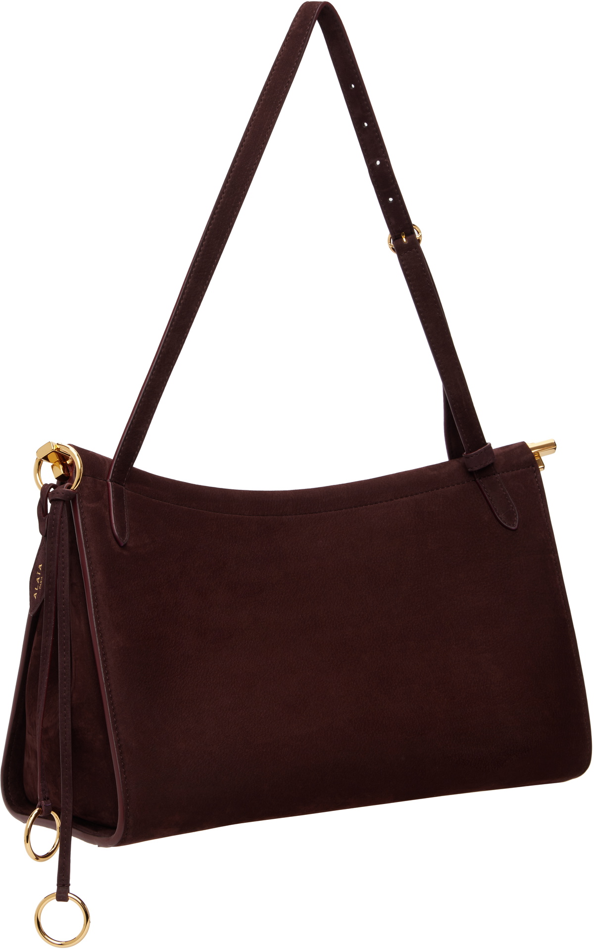 ALAÏA Burgundy 'Le Click' Pocket 35 Bag