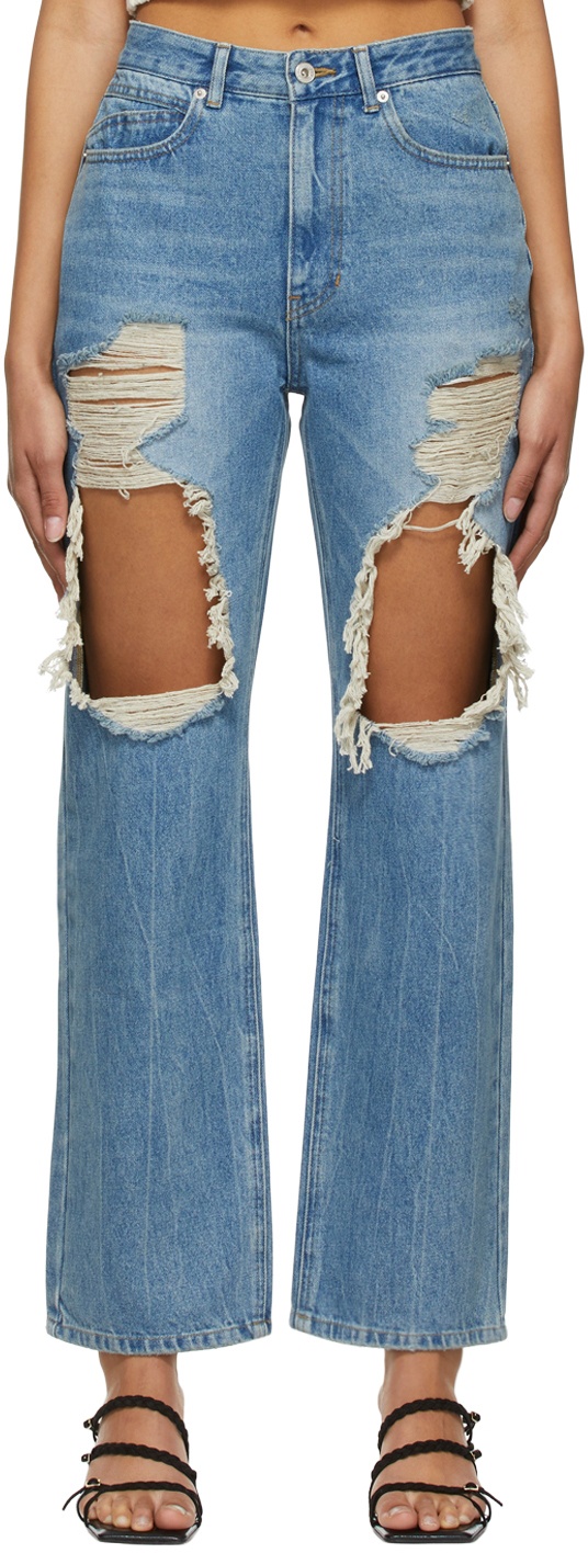 Photo: DRAE Blue Distressed Jeans