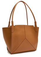 Victoria Beckham Victoria Small Panelled Leather Tote - Tan - One Size