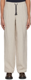 ABAGA VELLI Beige Track Trousers