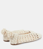 Magda Butrym Floral-appliqué crochet ballet flats