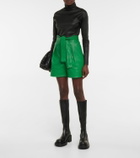 Stouls Eloise pleated leather shorts