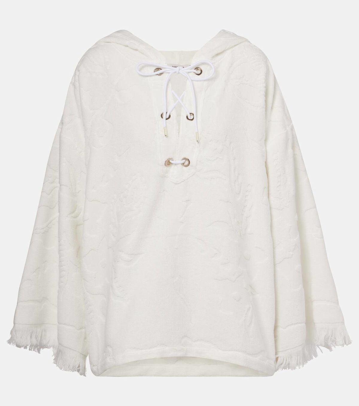 Dorothee Schumacher Cosy Towelling cotton terry jacquard hoodie