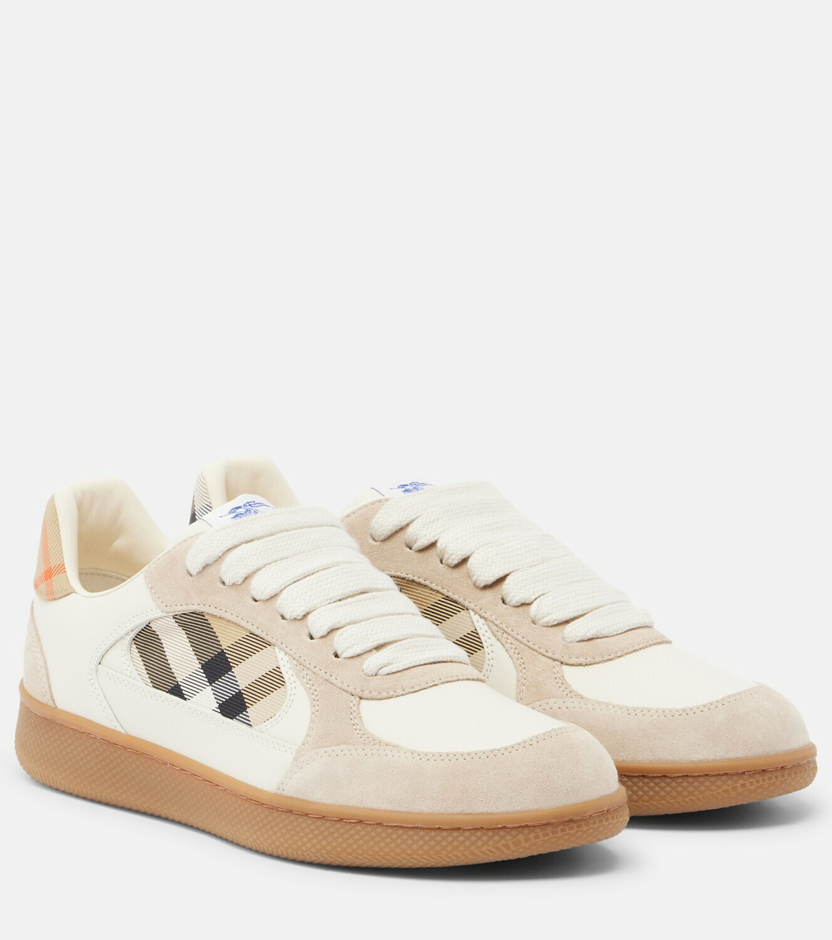 Burberry Terrace leather and suede sneakers