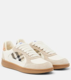 Burberry Terrace leather and suede sneakers