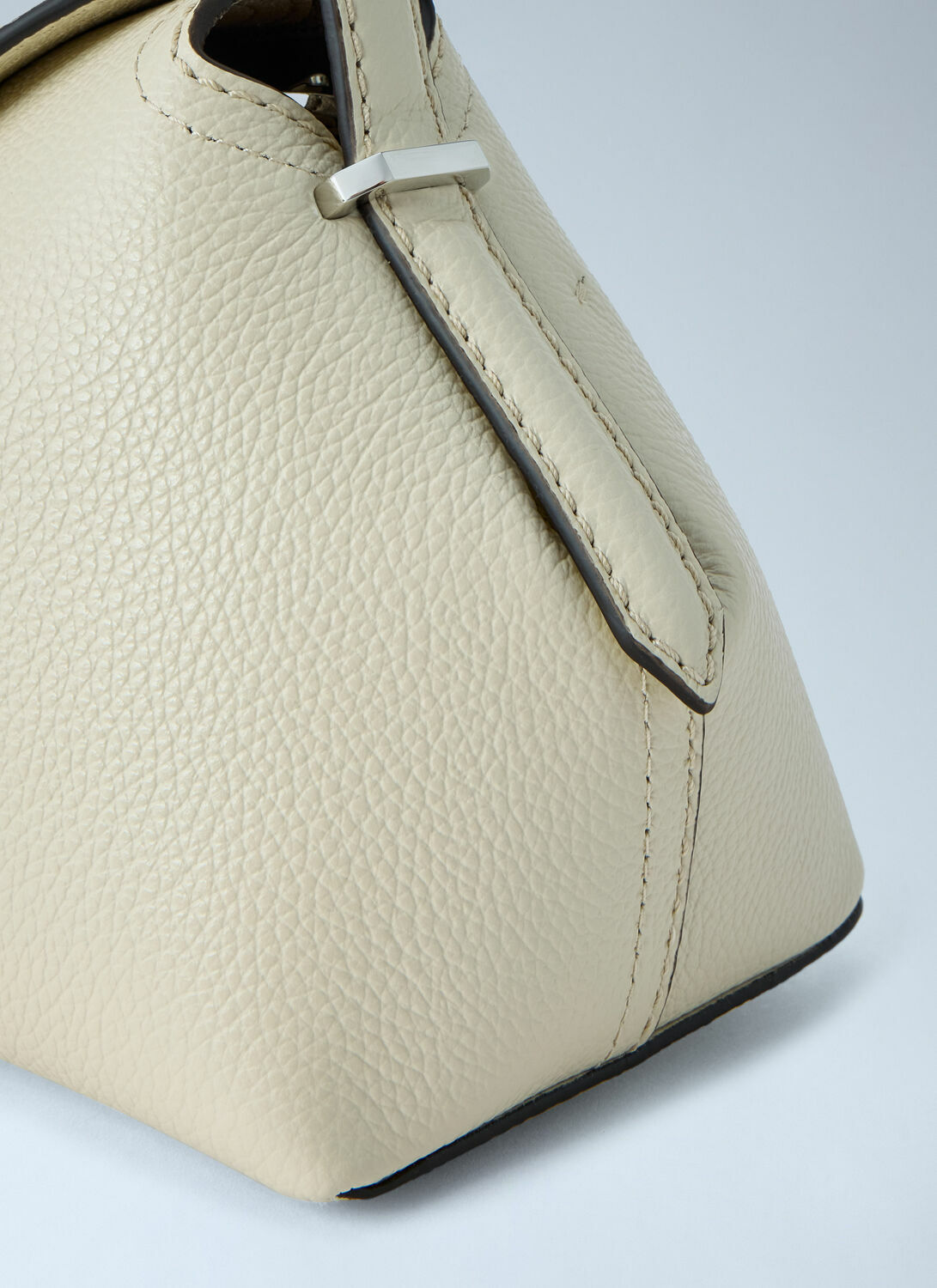 Toteme T-Lock Grained-Leather Shoulder Bag