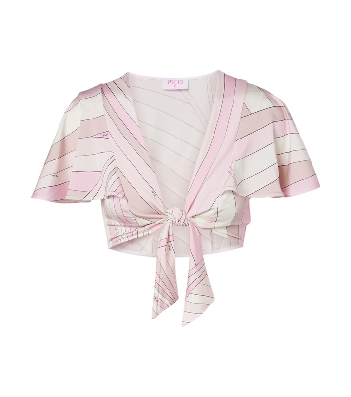 Photo: Pucci Iride satin jersey crop top