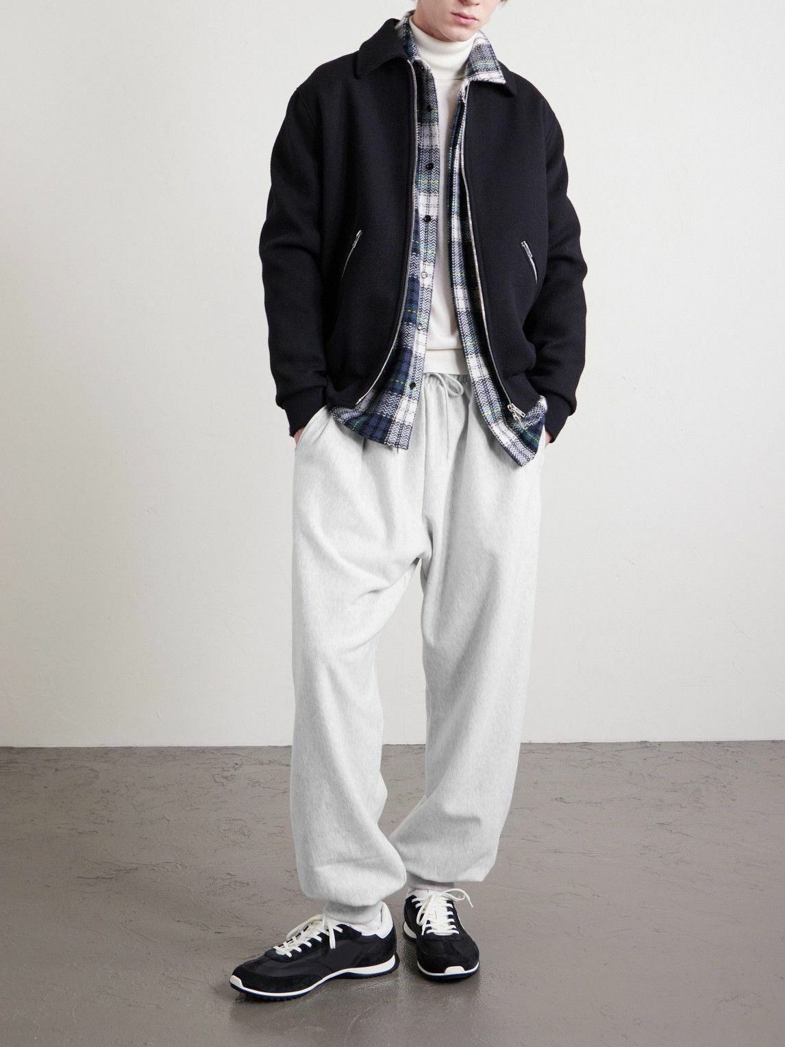 CELINE - Cotton-Jersey Sweatpants - Gray