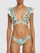 ZIMMERMANN Ottie Lycra Wrap Ruffled Bikini Set