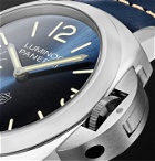 Panerai - Luminor Blu Mare Hand-Wound 44mm Stainless Steel and Leather Watch, Ref. No. PAM1085 - Blue