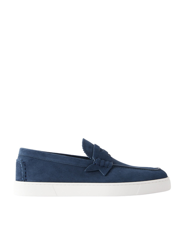 Photo: Christian Louboutin - Harold Suede Loafers - Blue