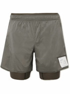 Satisfy - Straight-Leg Layered TechSilk™ Shell and Justice™ Shorts - Gray
